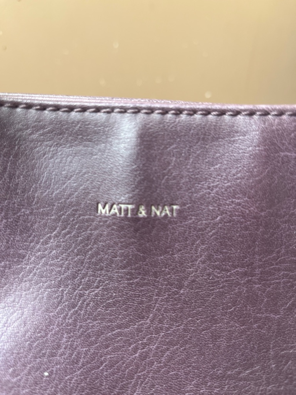 Matt & Nat Deep Plum Vegan Leather Shoulder Medium Bag Recycled - Picture 3 of 10